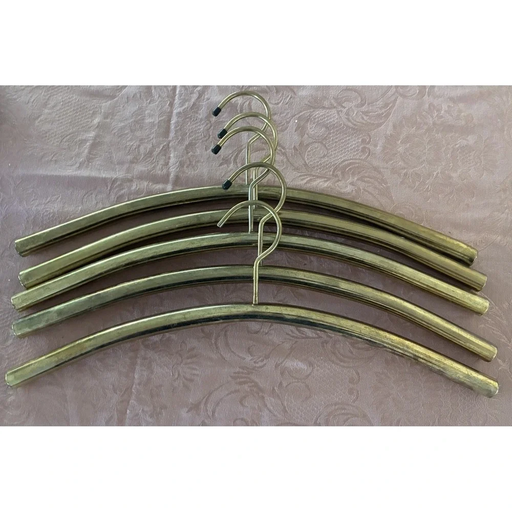 Vintage Metal Hangers Brass Regency‎ MCM Heavy Duty Lot Of 13 *flaws